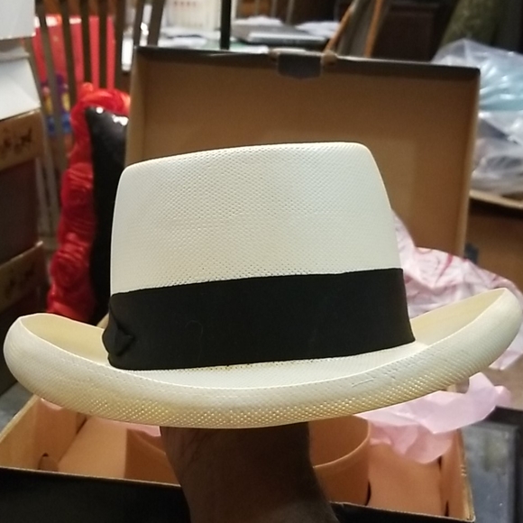 DOBBS SHANTUNG PANAMA STRAW HAT - Picture 5 of 8